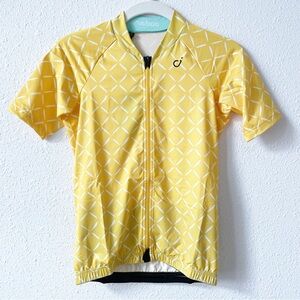Velocio Women’s Crosshatch Ultralight Jersey Cycling Bike Gold Yellow Size Small